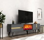 Hanah Home Vania Fireplace - Antracita, Oro